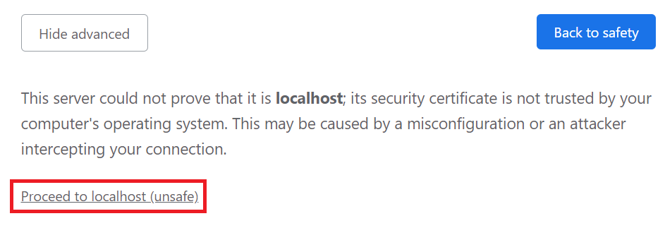 Unsafe warning