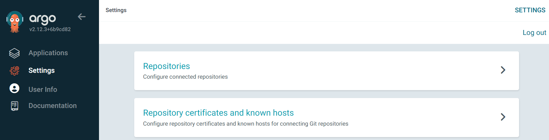 Settings → Repositories