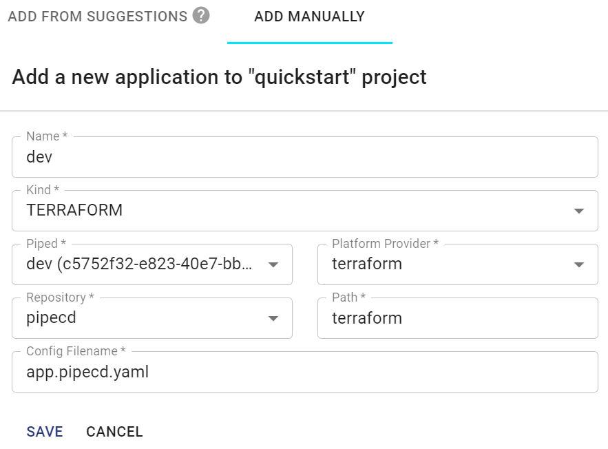 Application form
