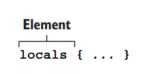 Locals block syntax