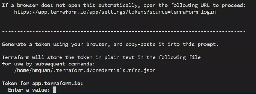 Paste the token
