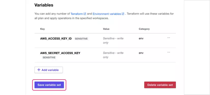 Add the secret key