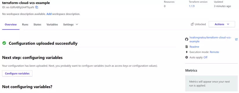 Configuration uploaded successfully