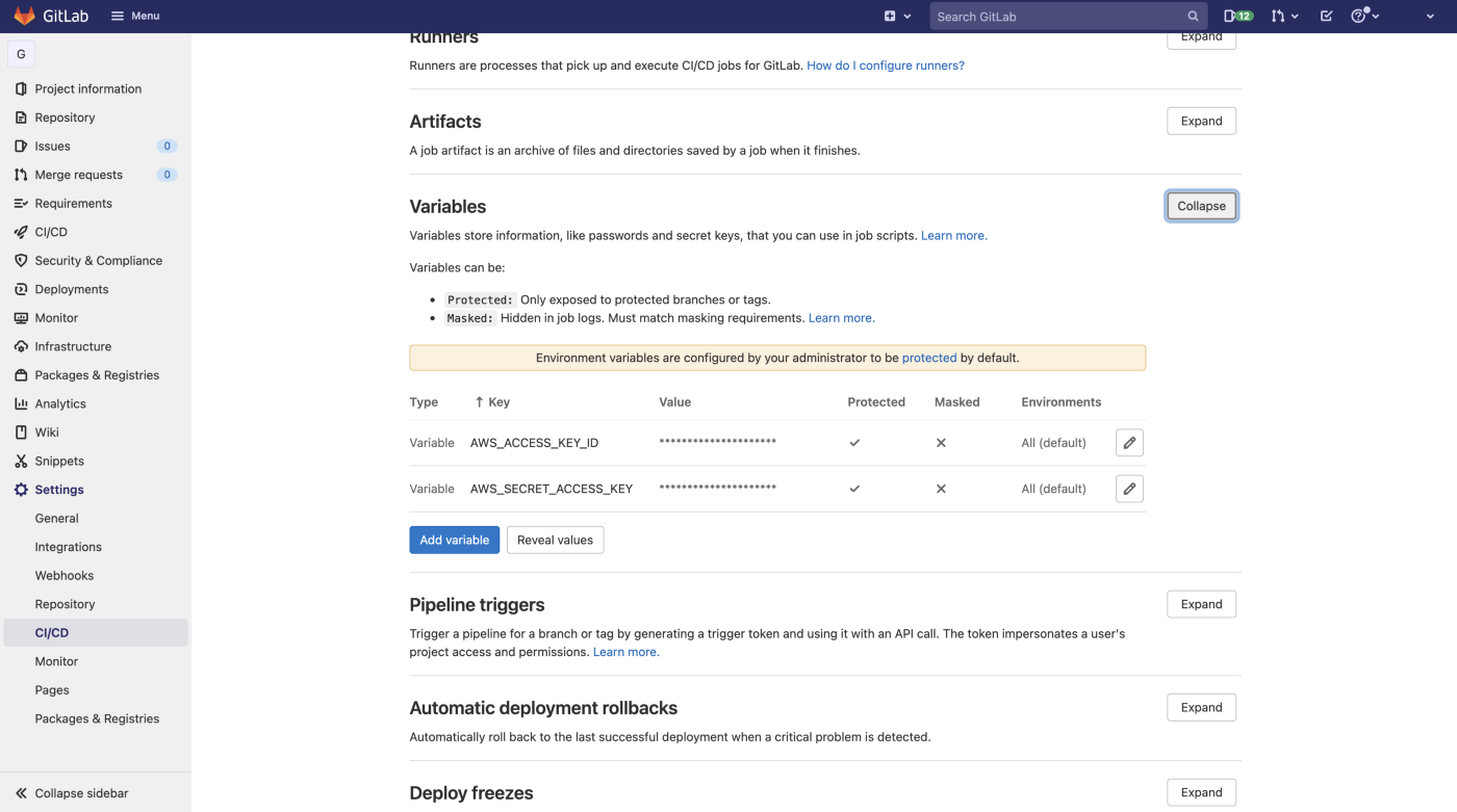 Adding the variables