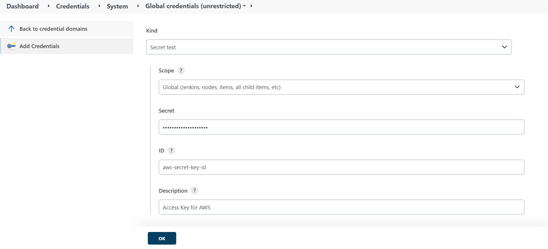 Add Credentials