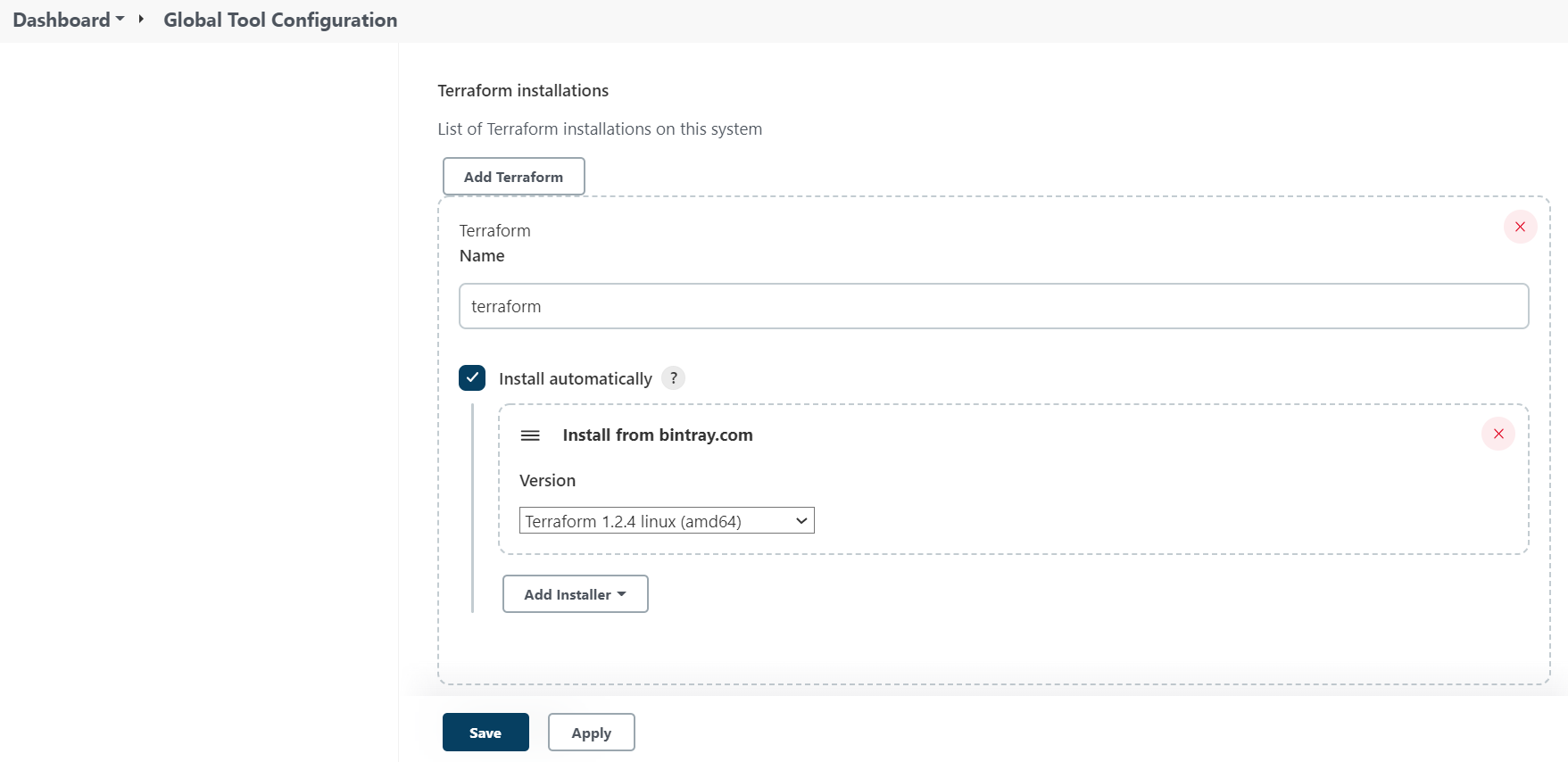 Global Tool Configuration