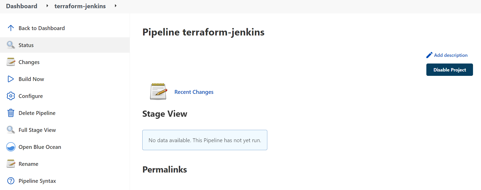 Old pipeline UI